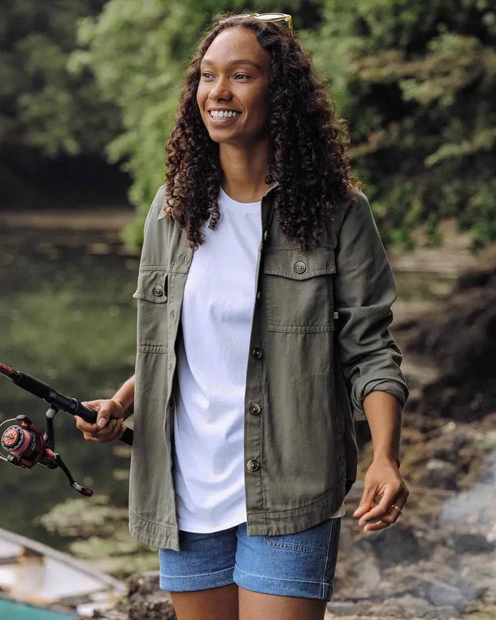 Passenger Shirts|Women's Outlet>Stardust Organic Cotton Ls Shirt Dusty Olive