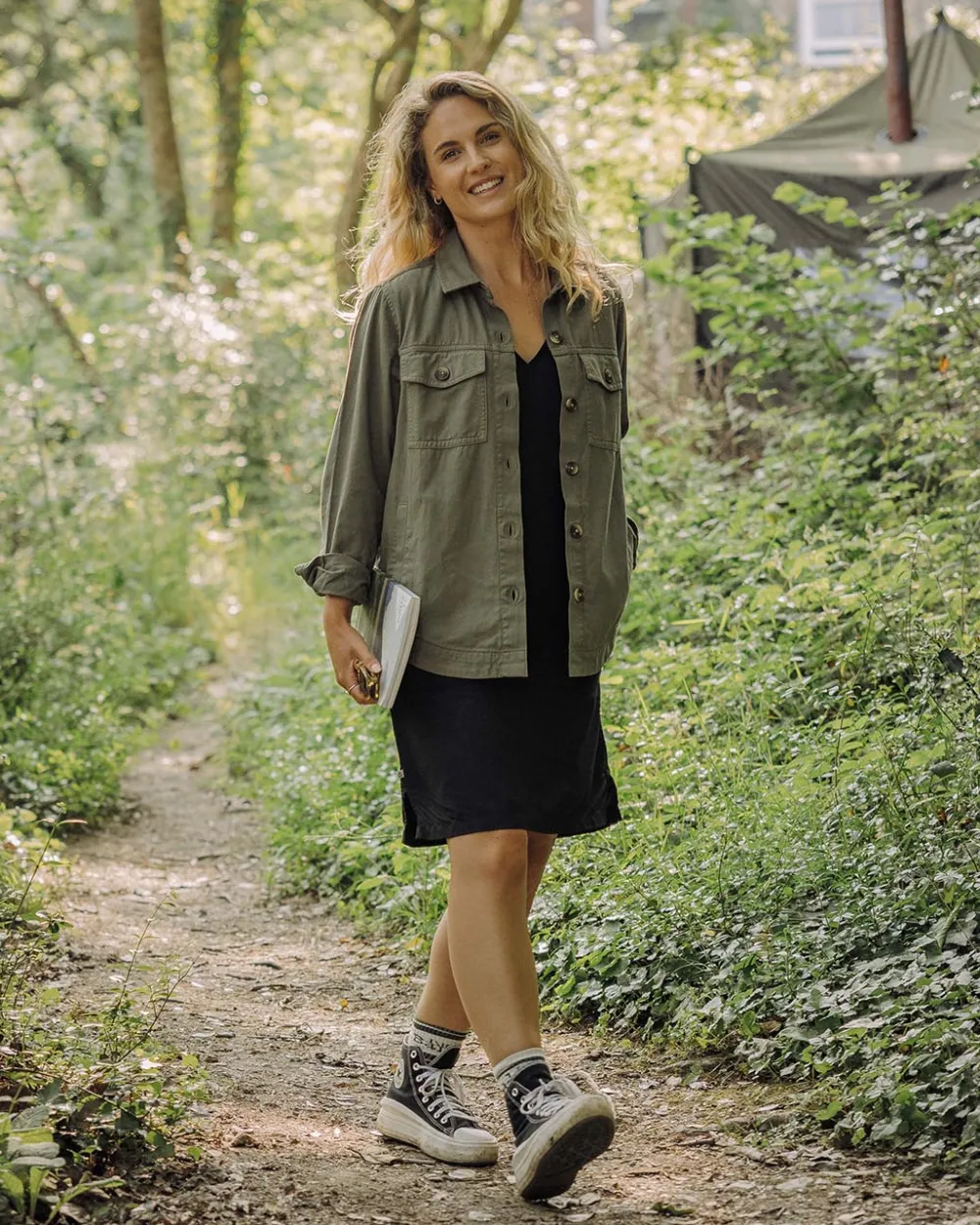 Passenger Shirts|Women's Outlet>Stardust Organic Cotton Ls Shirt Dusty Olive