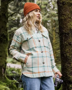 Passenger Shirts>Stella Organic Cotton LS Shirt Surf Spray Check