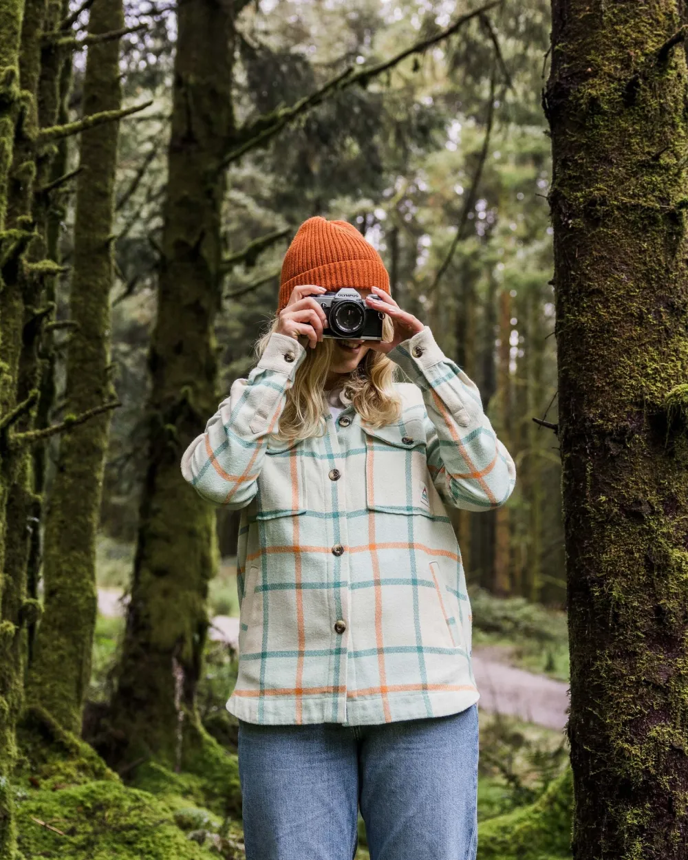 Passenger Shirts>Stella Organic Cotton LS Shirt Surf Spray Check