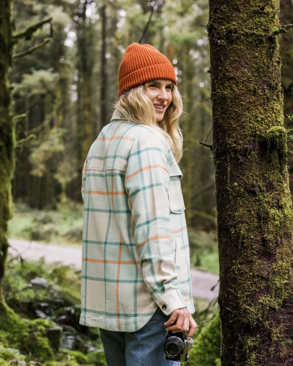 Passenger Shirts>Stella Organic Cotton LS Shirt Surf Spray Check