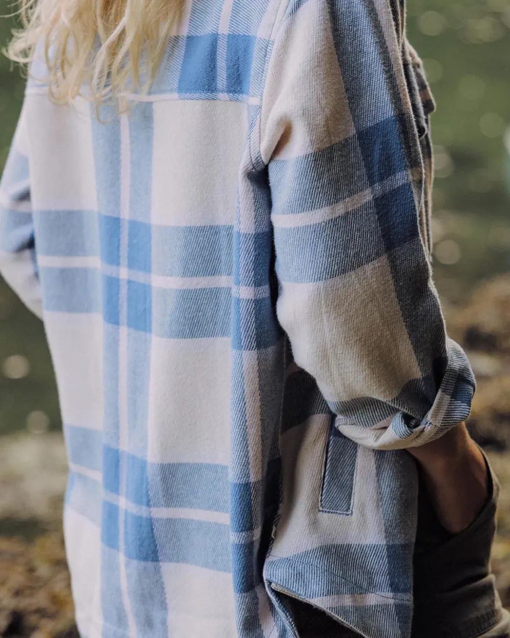 Passenger Shirts>Stella Organic Cotton LS Shirt Provincial Blue Check