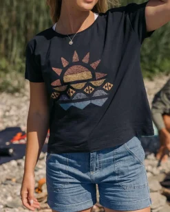 Passenger Tops & T-Shirts>Sunray Recycled Cotton T-Shirt Black