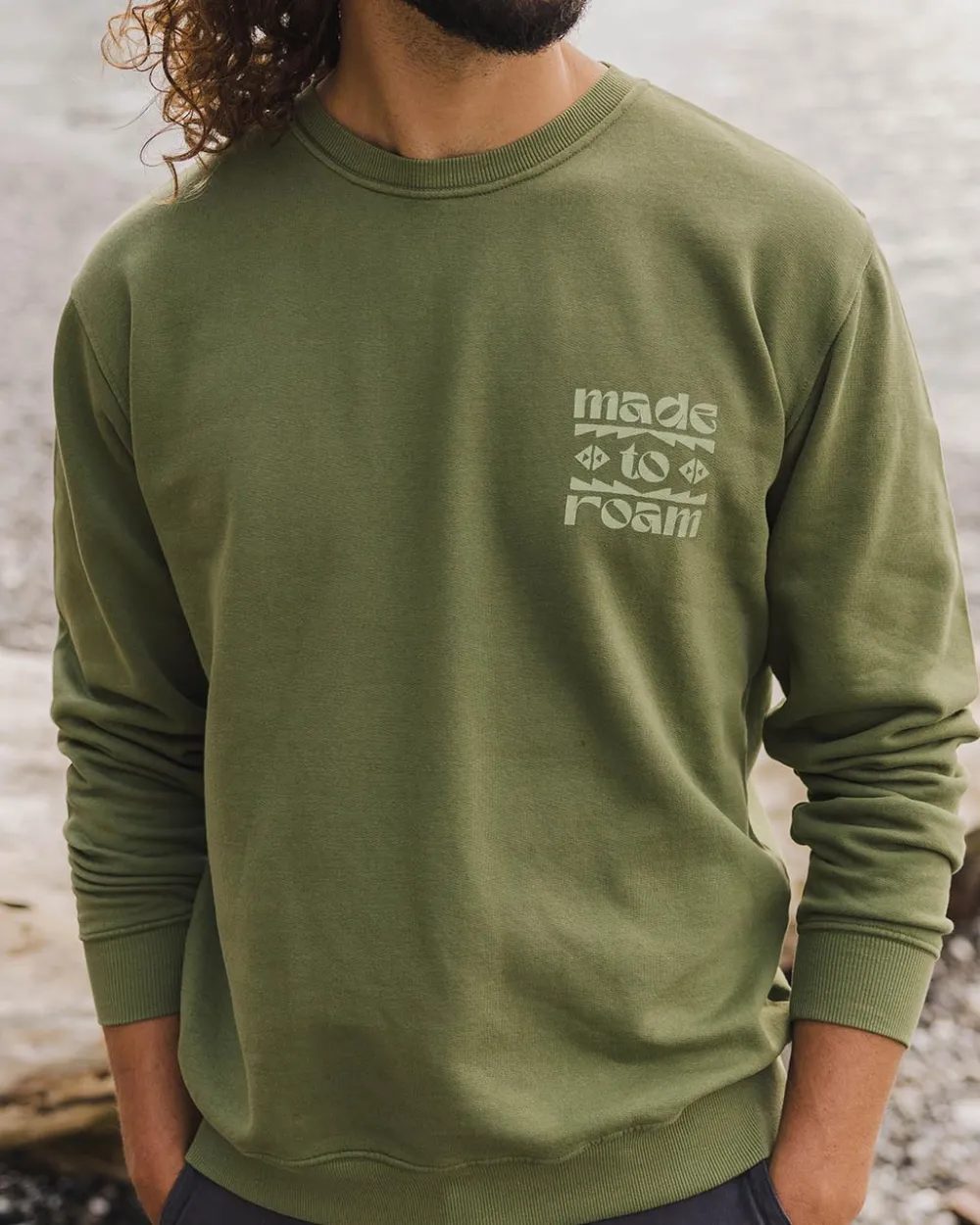 Passenger Hoodies & Sweatshirts|Men's Outlet>Sunrise Recycled Cotton Sweatshirt Loden Green