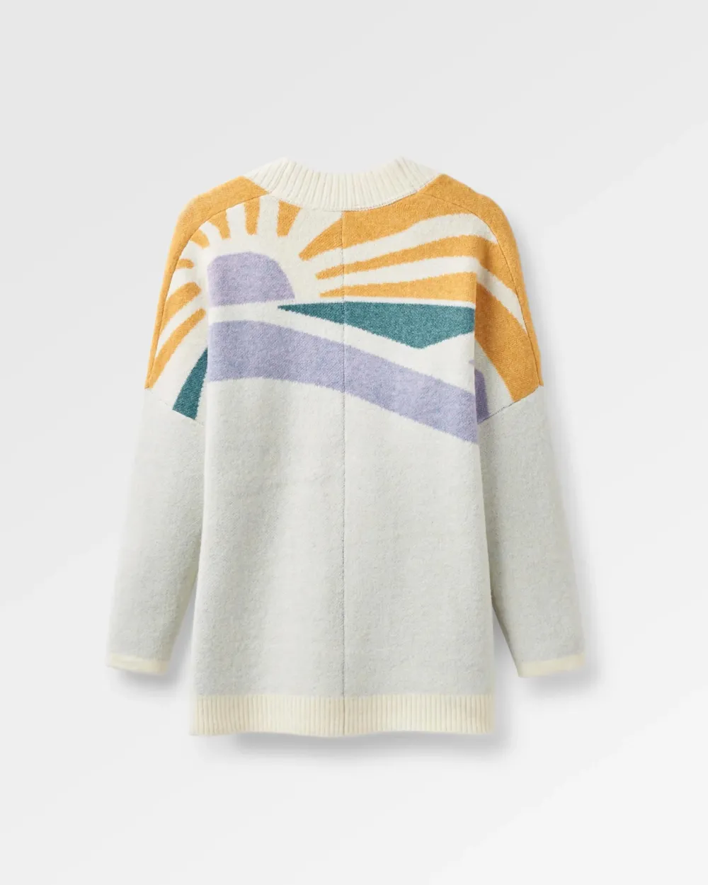 Passenger Knitwear>Sunsets Recycled Knitted Cardigan Marshmallow