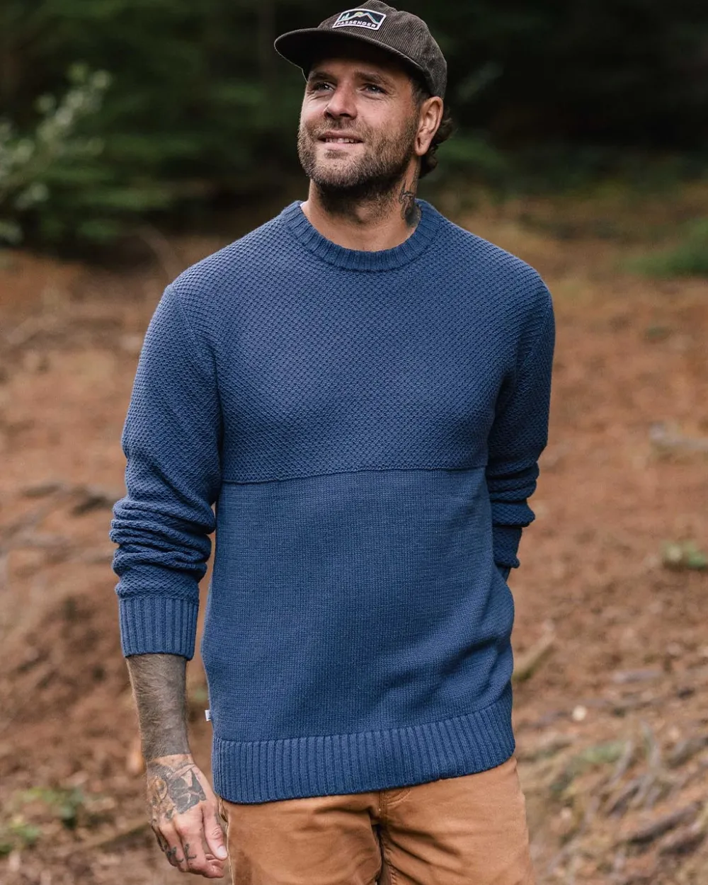 Passenger Knitwear|Men's Outlet>Swell Knitted Jumper Dark Denim