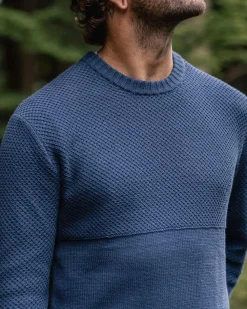 Passenger Knitwear|Men's Outlet>Swell Knitted Jumper Dark Denim