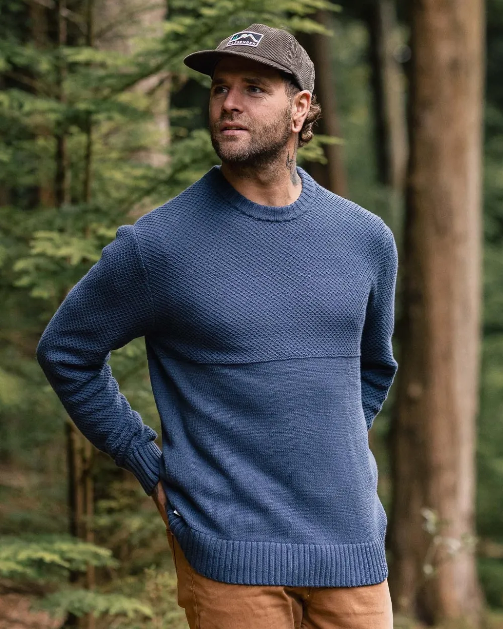 Passenger Knitwear|Men's Outlet>Swell Knitted Jumper Dark Denim