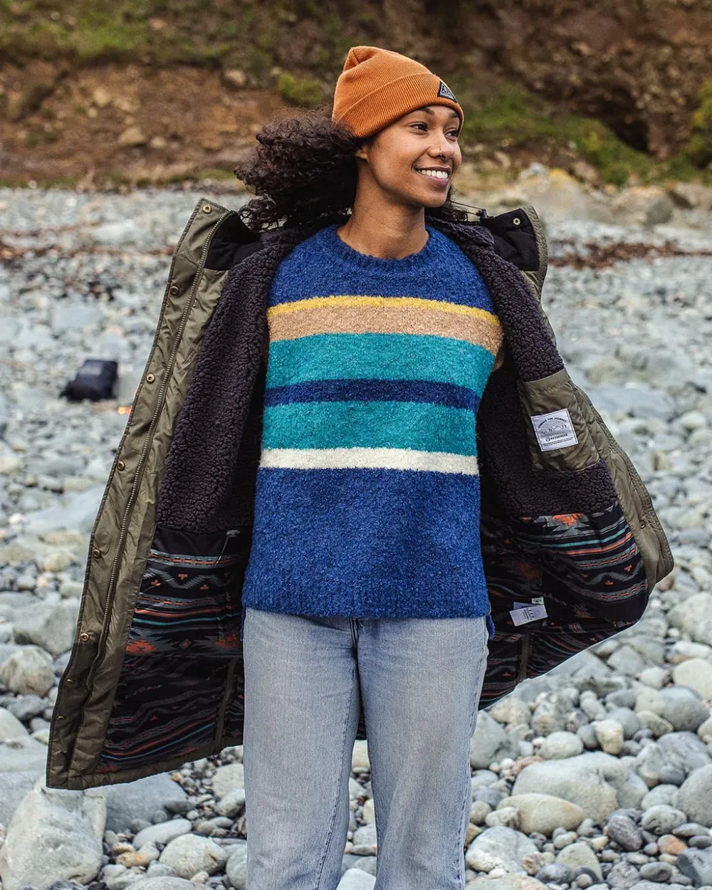 Passenger Women's Outlet|Women's>Tasman Long Recycled Insulated Jacket Dusty Olive