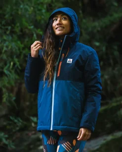 Passenger Insulated|Activewear>Terrain Insulated Water Resistant Jacket Dark Denim/ Deep Navy