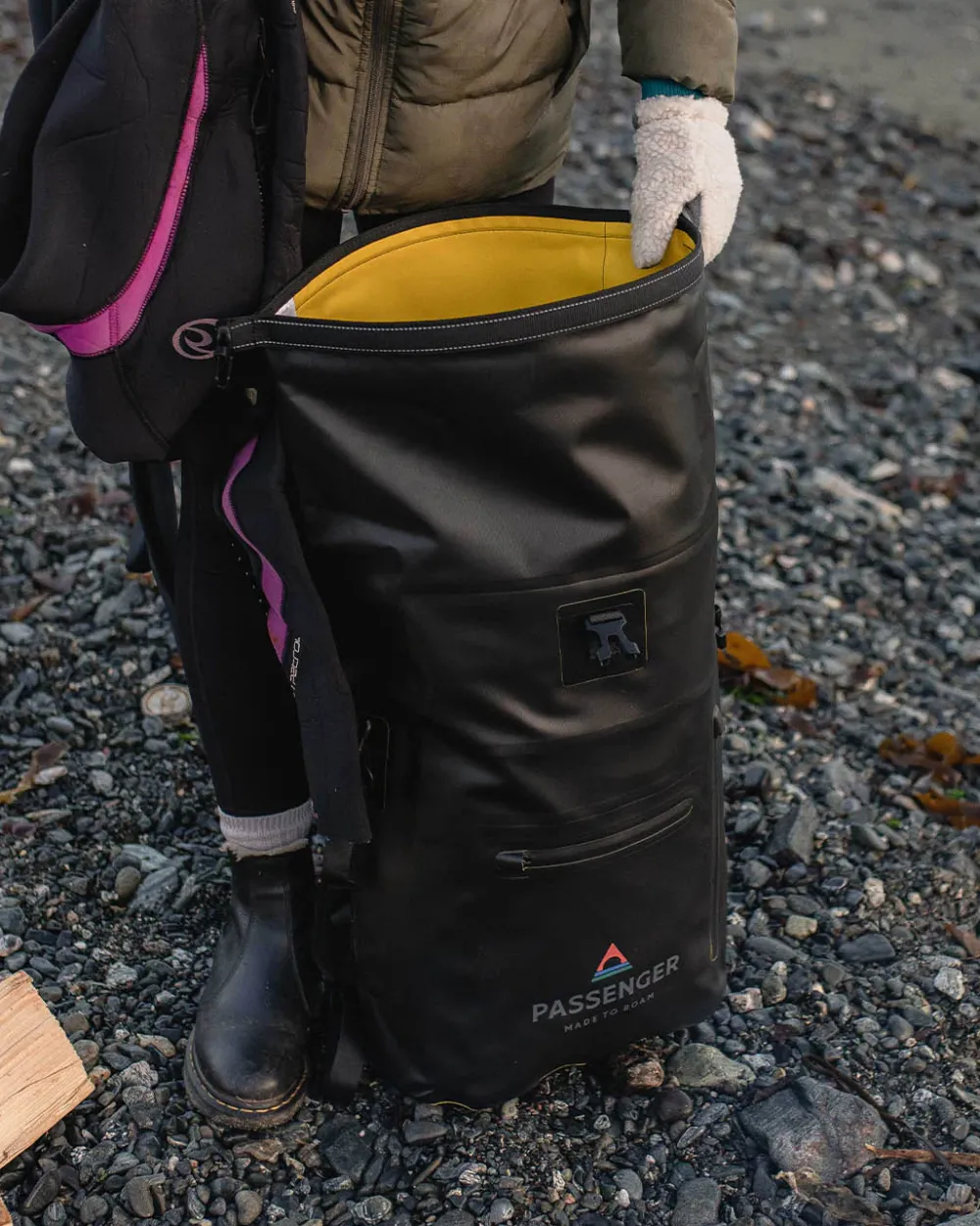 Floris van Bommel Surf Accessories|Surf Accessories>Tide 25L Recycled Dry Bag Backpack Black