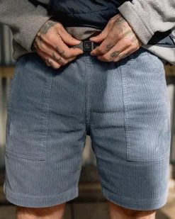 Floris van Bommel Shorts|Best Sellers>Topanga Cord Shorts Stone Blue