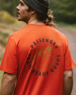 Passenger T-Shirts & Tank Tops|Activewear>Trail Recycled Active T-Shirt Warm Orange