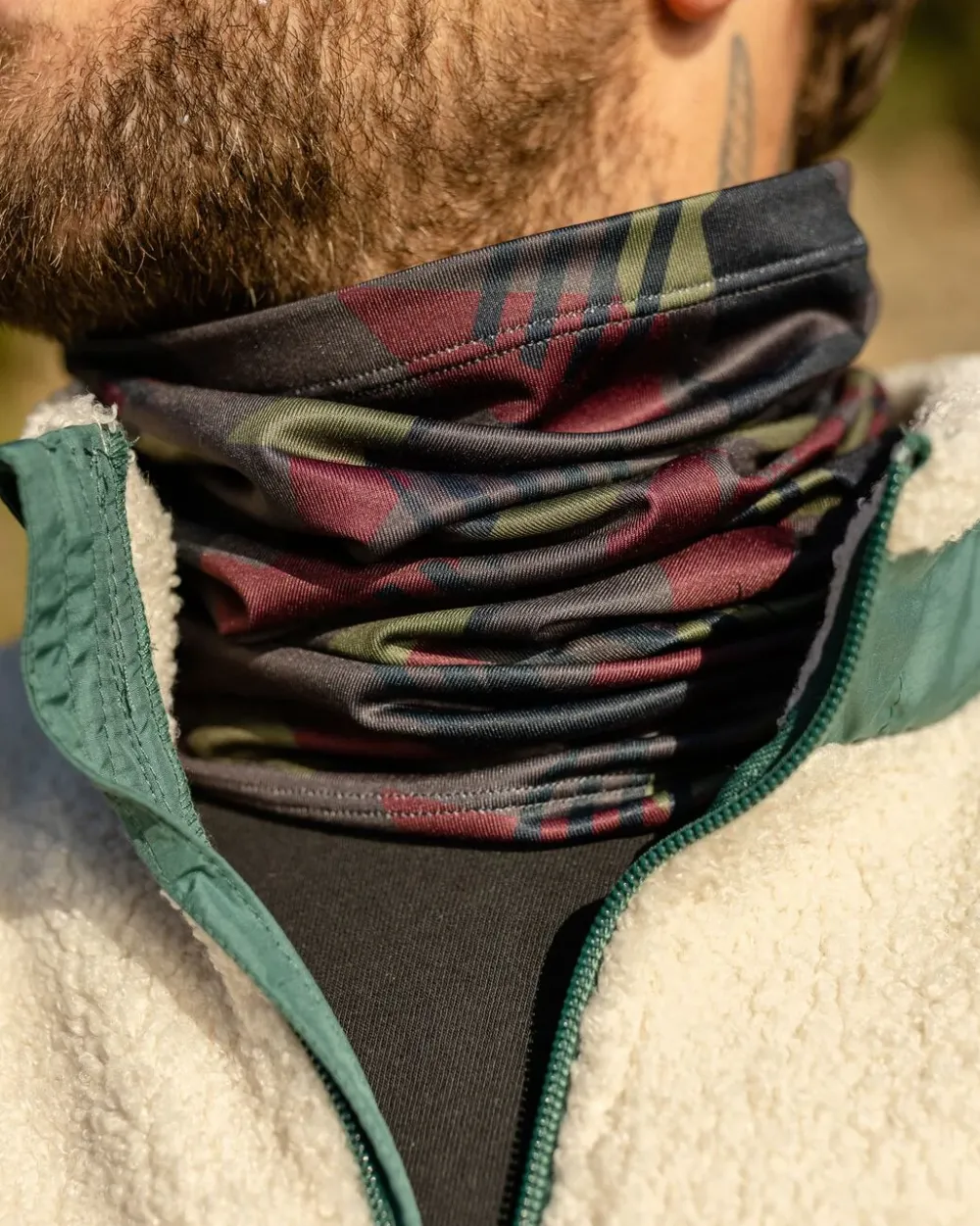Passenger Accessories|Activewear>Trail Recycled Gaiter Charcoal Camo Pattern