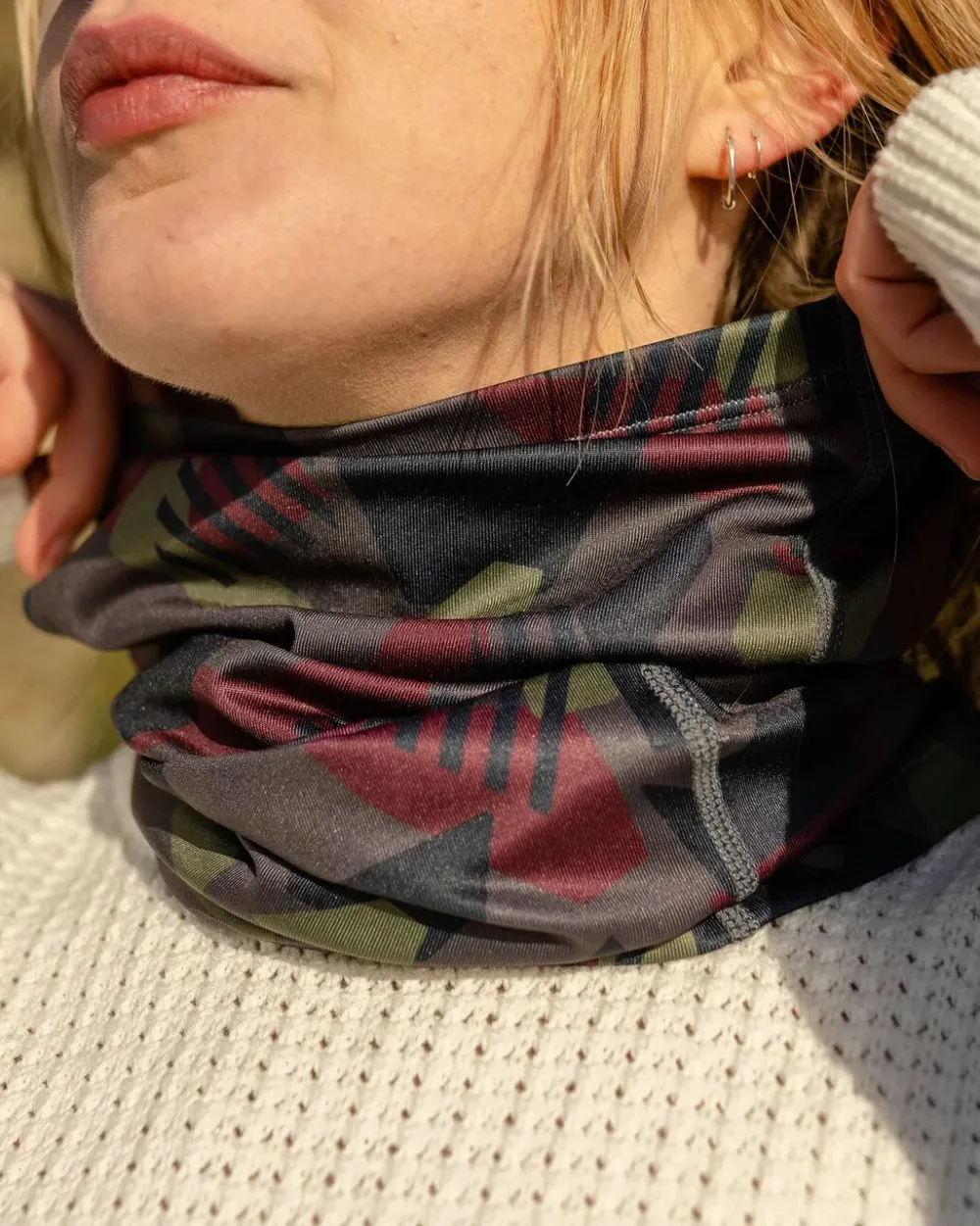 Passenger Accessories|Activewear>Trail Recycled Gaiter Charcoal Camo Pattern