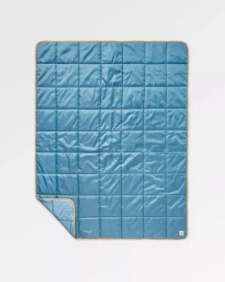 Floris van Bommel Accessories|Blankets>Travel Recycled Ripstop Blanket Washed Blue