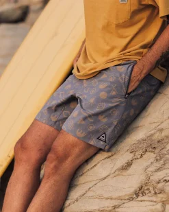 Floris van Bommel Shorts|Men's Outlet>Traveller Organic All Purpose Short Abstract Dark Denim