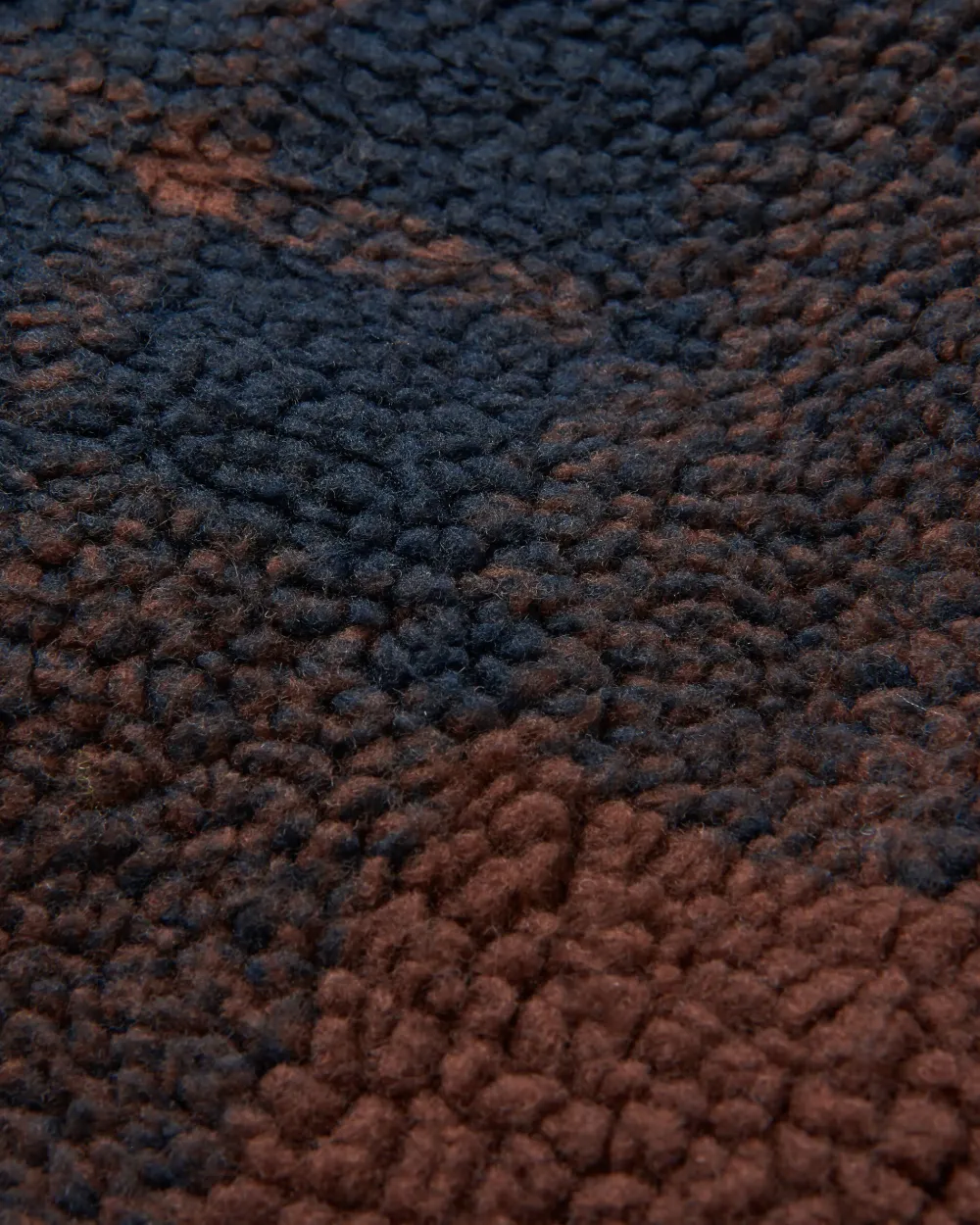 Floris van Bommel Fleece|Fleece>Trekker Recycled Deep-Pile Sherpa Fleece Chestnut/Deep Navy Check