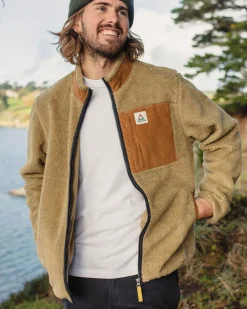 Floris van Bommel Fleece|Fleece>Trekker Recycled Deep-Pile Sherpa Fleece Biscuit