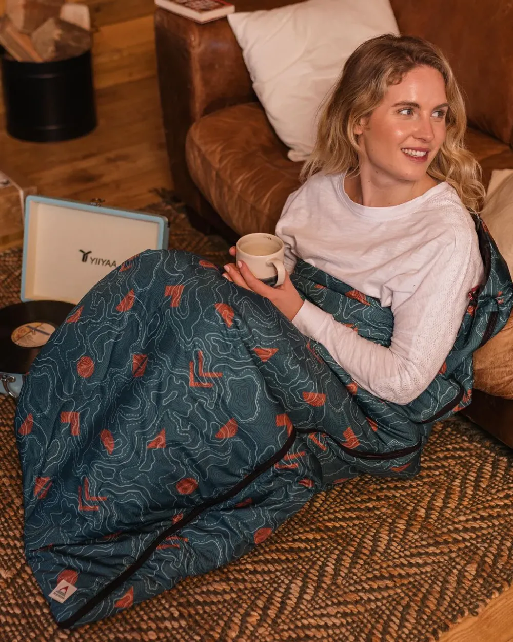 Passenger Accessories|Blankets>Twilight Recycled Sleeping Bag Mediterranean Map