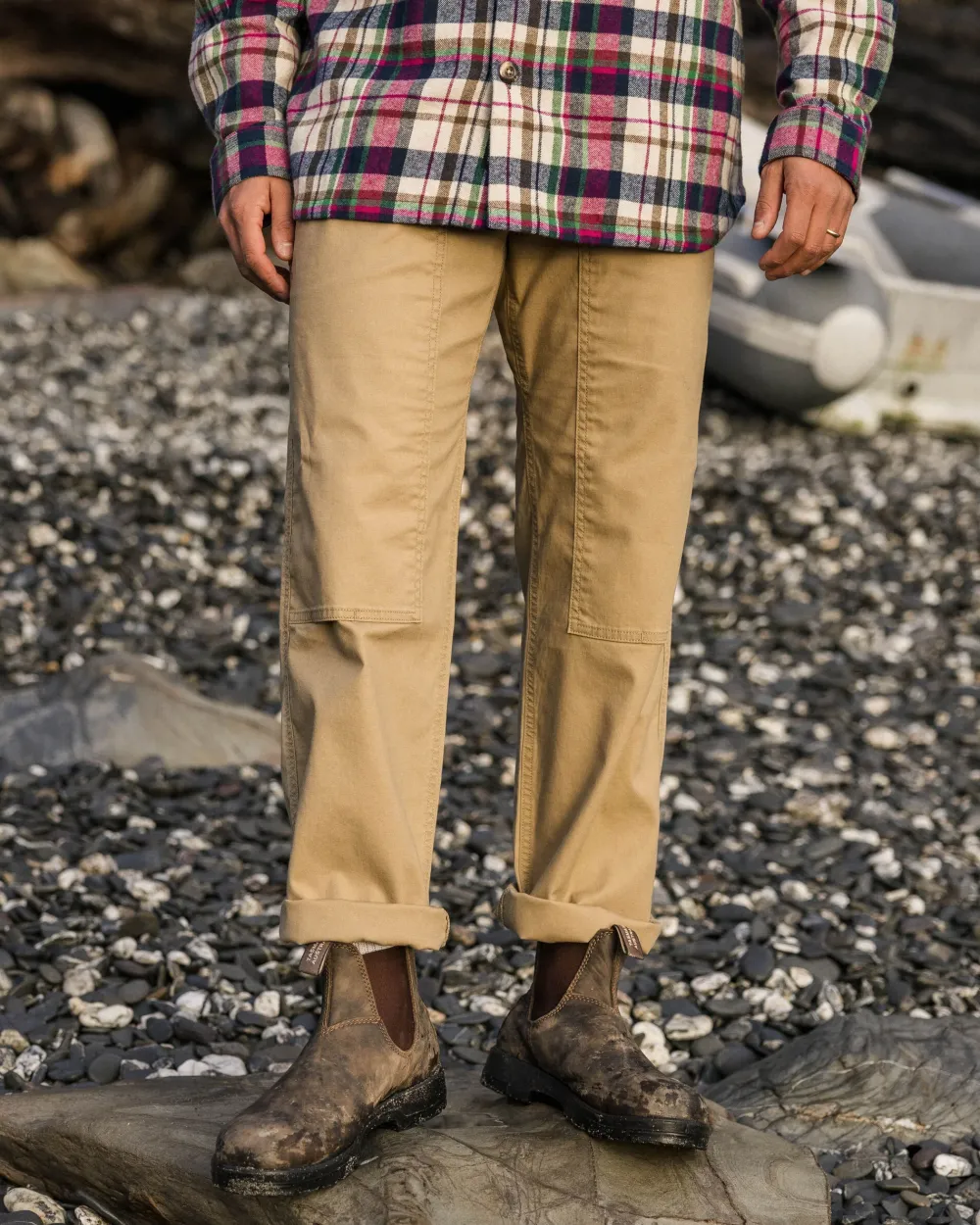 Floris van Bommel Pants|Men's Outlet>Vantage Organic Cotton Canvas Trouser Biscuit