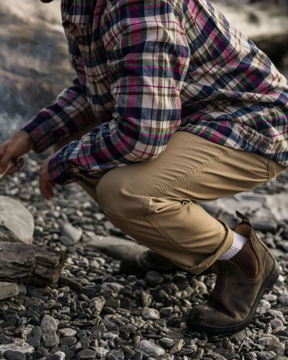 Floris van Bommel Pants|Men's Outlet>Vantage Organic Cotton Canvas Trouser Biscuit