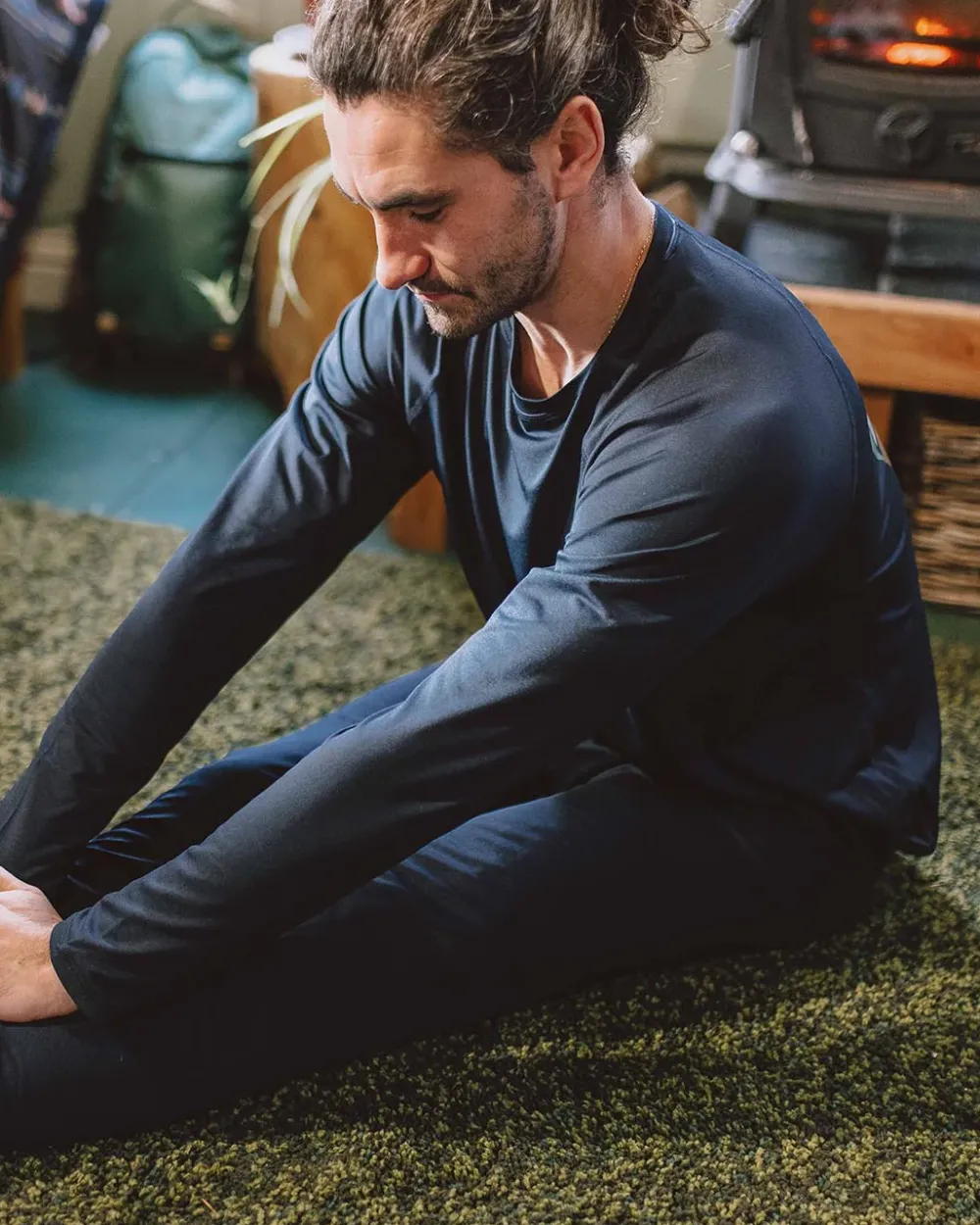 Floris van Bommel Activewear|Men's Outlet>Venture Recycled Base Layer Legging Deep Navy