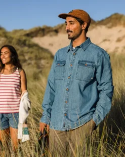 Passenger Shirts|Men's Outlet>Vision Denim Shirt Denim Blue