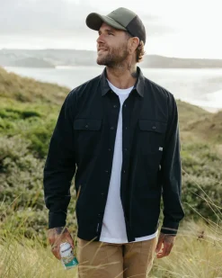 Passenger Shirts|Men's Outlet>Vision Organic Cotton Shirt Black