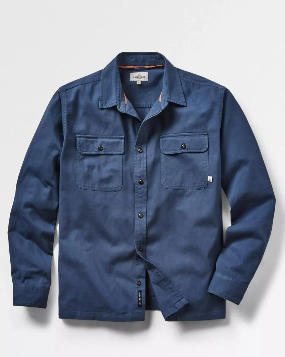 Passenger Shirts|Best Sellers>Vision Organic Cotton Shirt Dark Denim