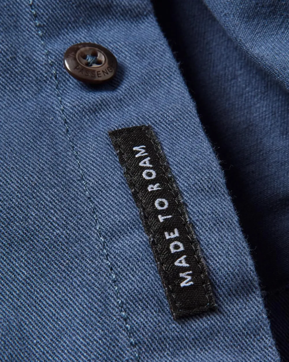 Passenger Shirts|Best Sellers>Vision Organic Cotton Shirt Dark Denim