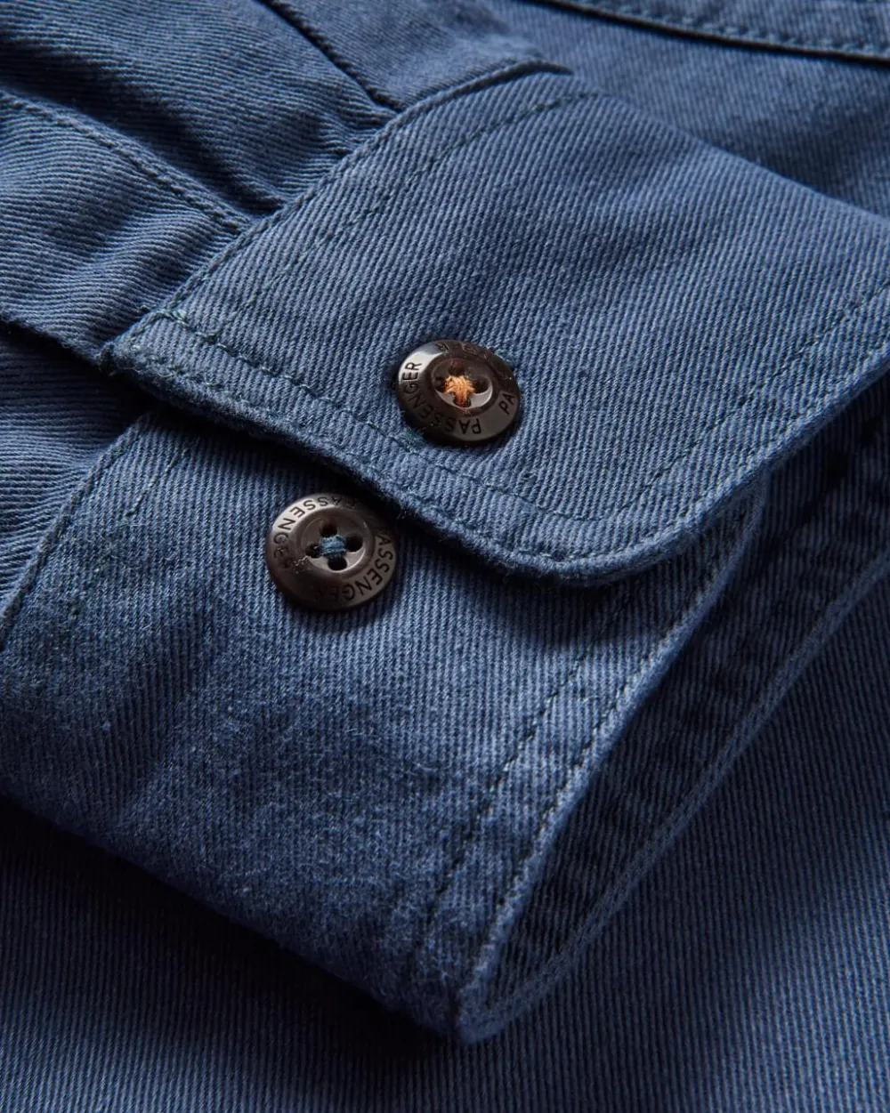 Passenger Shirts|Best Sellers>Vision Organic Cotton Shirt Dark Denim