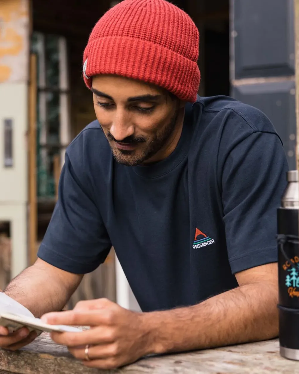 Passenger T-Shirts & Tank Tops|Men's Outlet>Vita Organic Relaxed Fit T-Shirt Deep Navy