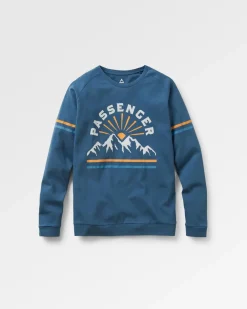 Passenger Tops & T-Shirts>Wander LS T-Shirt Dark Denim