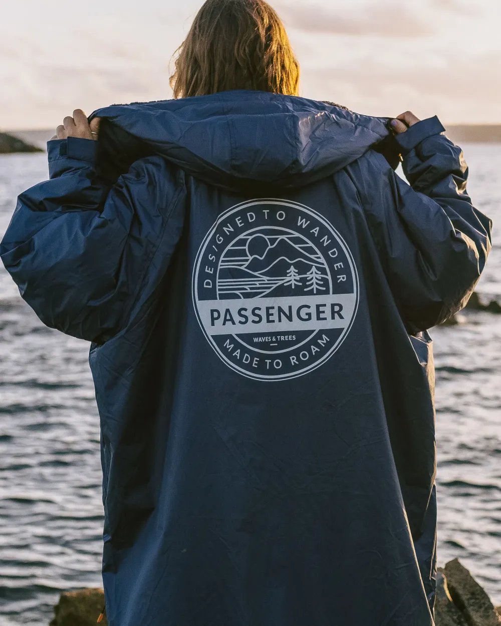 Floris van Bommel Changing Robes & Ponchos|Changing Robes & Surf Ponchos>Waves Recycled Sherpa Lined Changing Robe Rich Navy