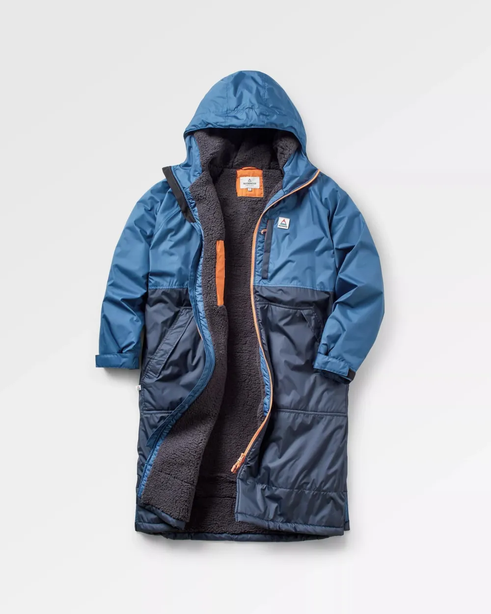 Passenger Changing Robes & Ponchos|Changing Robes & Surf Ponchos>Waves Recycled Sherpa Lined Changing Robe Dark Denim/ Deep Navy