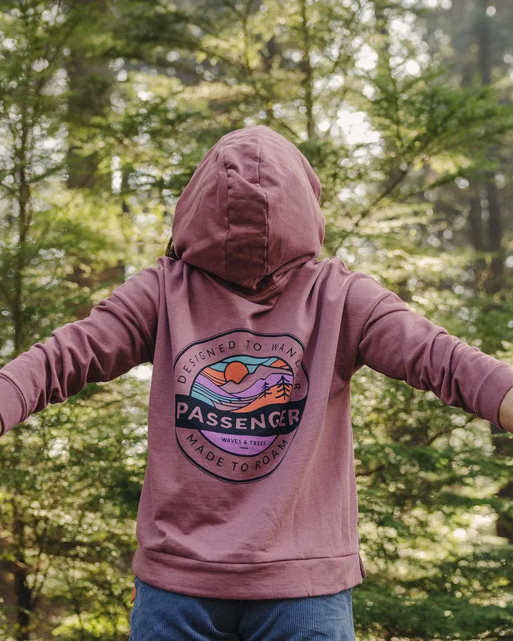 Passenger Hoodies & Sweatshirts|Women's Outlet>Wilds Recycled Cotton Hoodie Crushed Berry