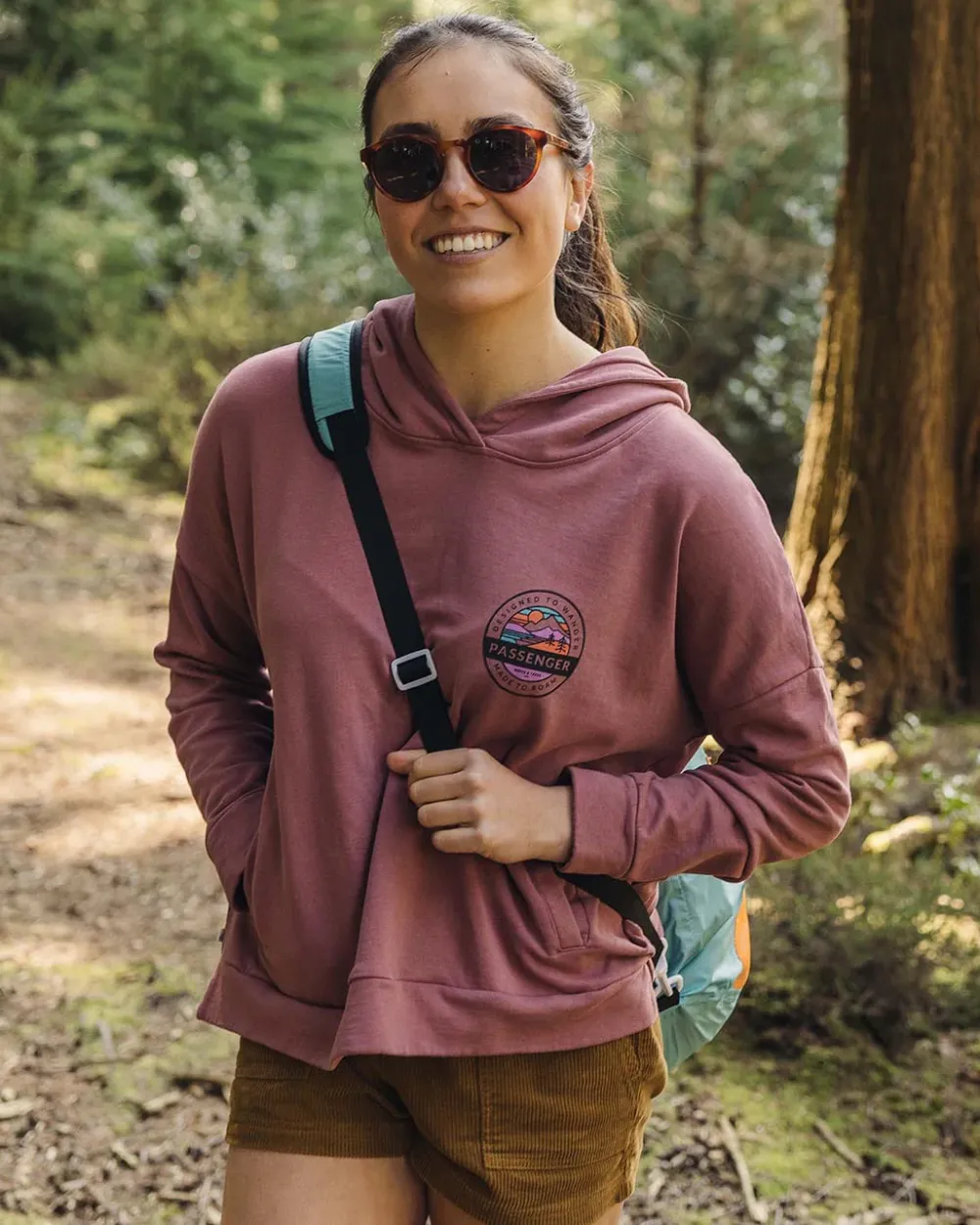 Passenger Hoodies & Sweatshirts|Women's Outlet>Wilds Recycled Cotton Hoodie Crushed Berry