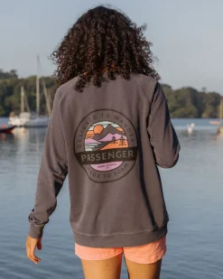 Passenger Hoodies & Sweatshirts>Wilds Recycled Cotton Oversized Sweatshirt Charcoal