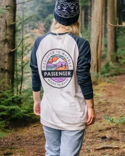 Passenger Tops & T-Shirts|Women's Outlet>Wilds Recycled Cotton Oversized LS T-Shirt Deep Navy