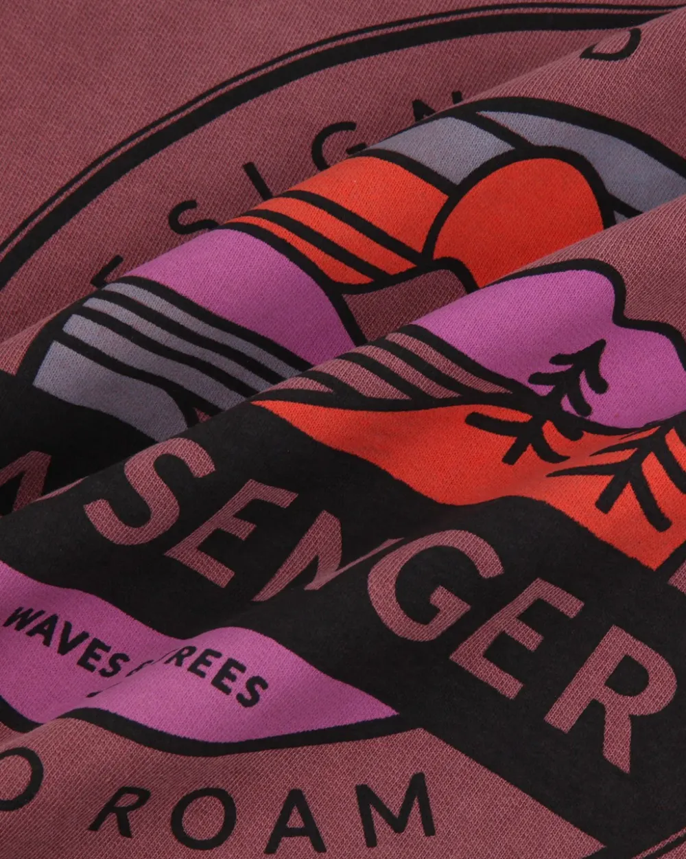 Passenger Hoodies & Sweatshirts|Women's Outlet>Wilds Recycled Cotton Oversized Sweatshirt Crushed Berry