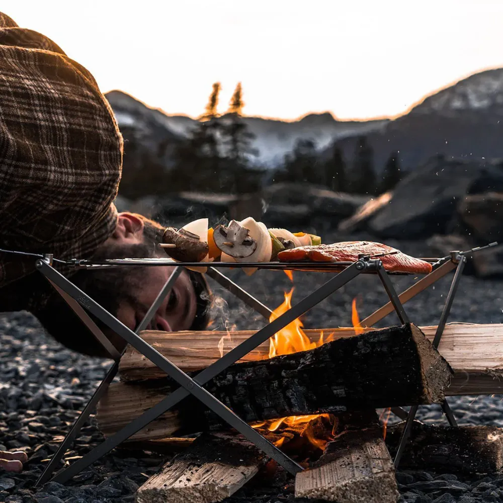 Floris van Bommel Outdoor Living|Outdoor Living>Wolf and Grizzly Grill (without Fire Set) Stainless Steel