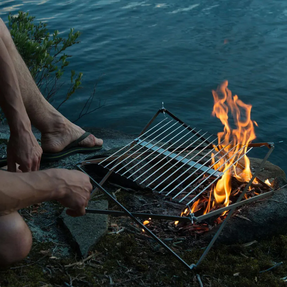 Floris van Bommel Outdoor Living|Outdoor Living>Wolf and Grizzly Grill (without Fire Set) Stainless Steel