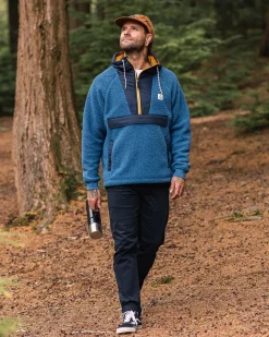 Floris van Bommel Fleece|Fleece>Woodland Recycled Polar-lined Sherpa Fleece Blue Steel
