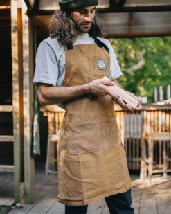 Floris van Bommel Best Sellers|Outdoor Kitchenware>Yard Organic Cotton Denim Apron Coconut