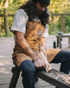 Floris van Bommel Best Sellers|Outdoor Kitchenware>Yard Organic Cotton Denim Apron Coconut