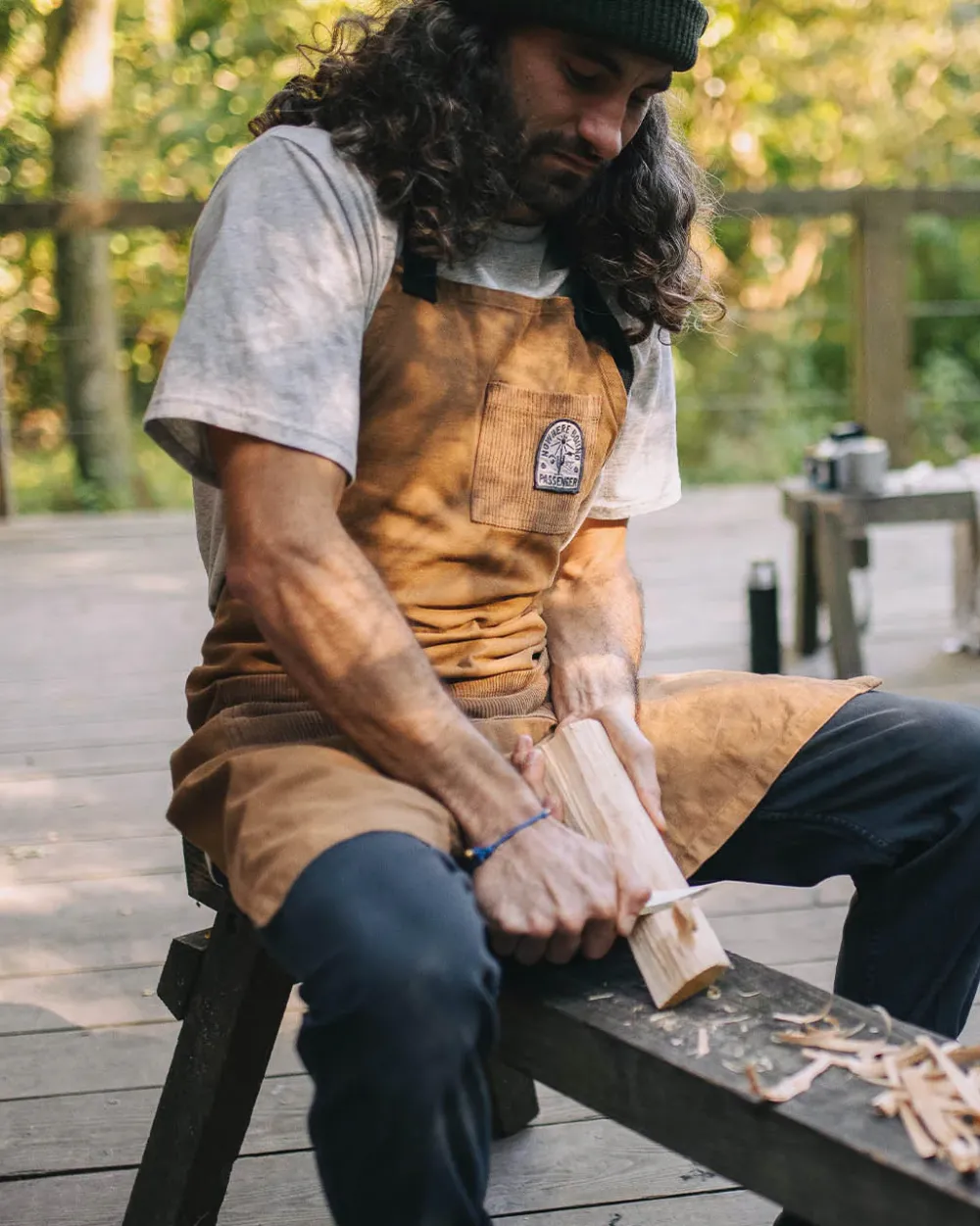 Floris van Bommel Best Sellers|Outdoor Kitchenware>Yard Organic Cotton Denim Apron Coconut