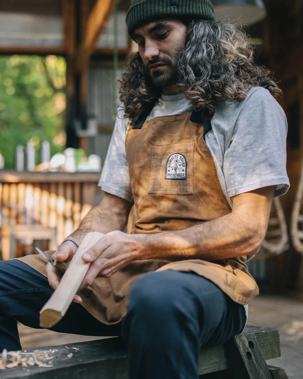 Floris van Bommel Best Sellers|Outdoor Kitchenware>Yard Organic Cotton Denim Apron Coconut