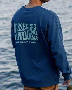Passenger Hoodies & Sweatshirts|Men's Outlet>Yuca Recycled Cotton Sweatshirt Dark Denim